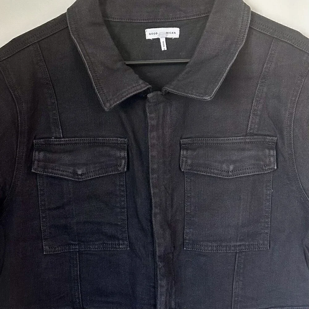 NWT Good American Black Fit For Success Jumpsuit - Size 5 (2XL)